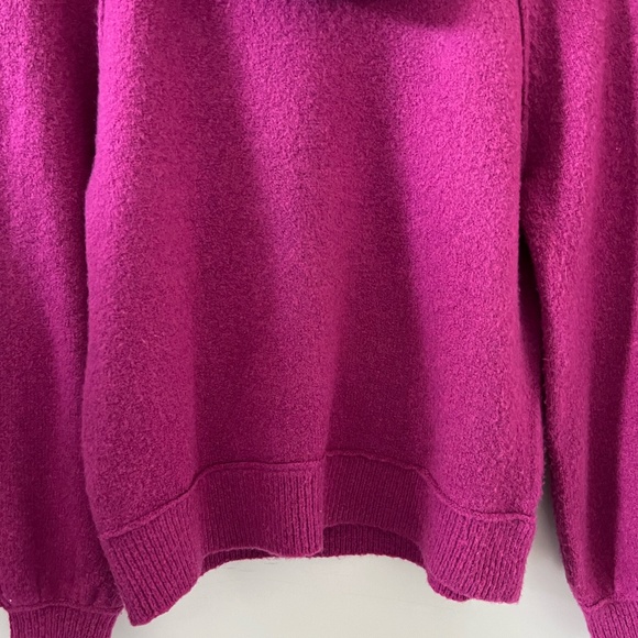 Free People Echo Beach Cowl Neck Wool Blend Sweater In Magenta Size S - Picture 8 of 15